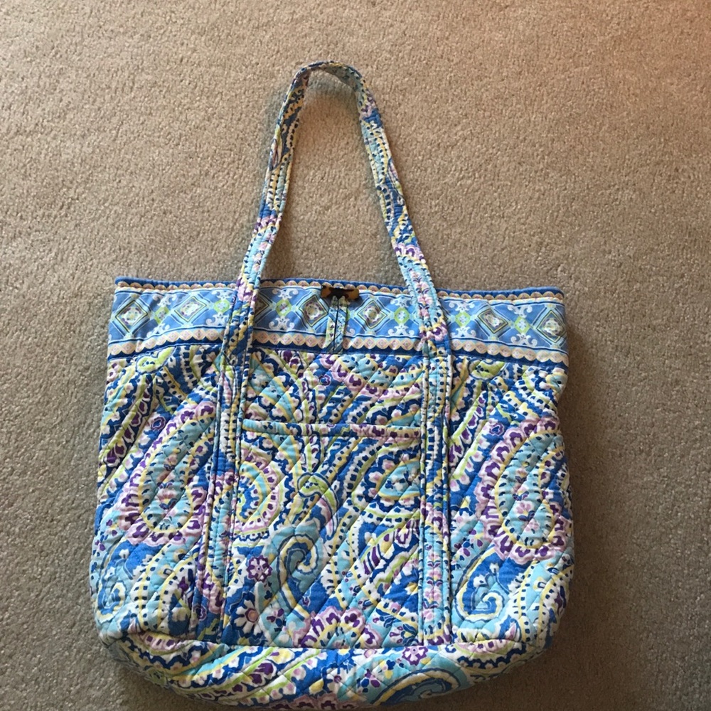 Vera Bradley Capri Blue Iconic Toggle Tote Bag